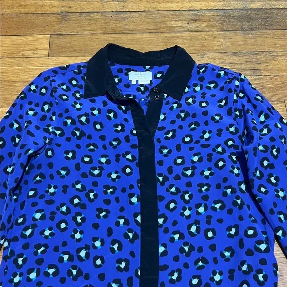 Kate Spade The 100% Silk Animal Print Blouse, size 0 - Picture 3 of 11